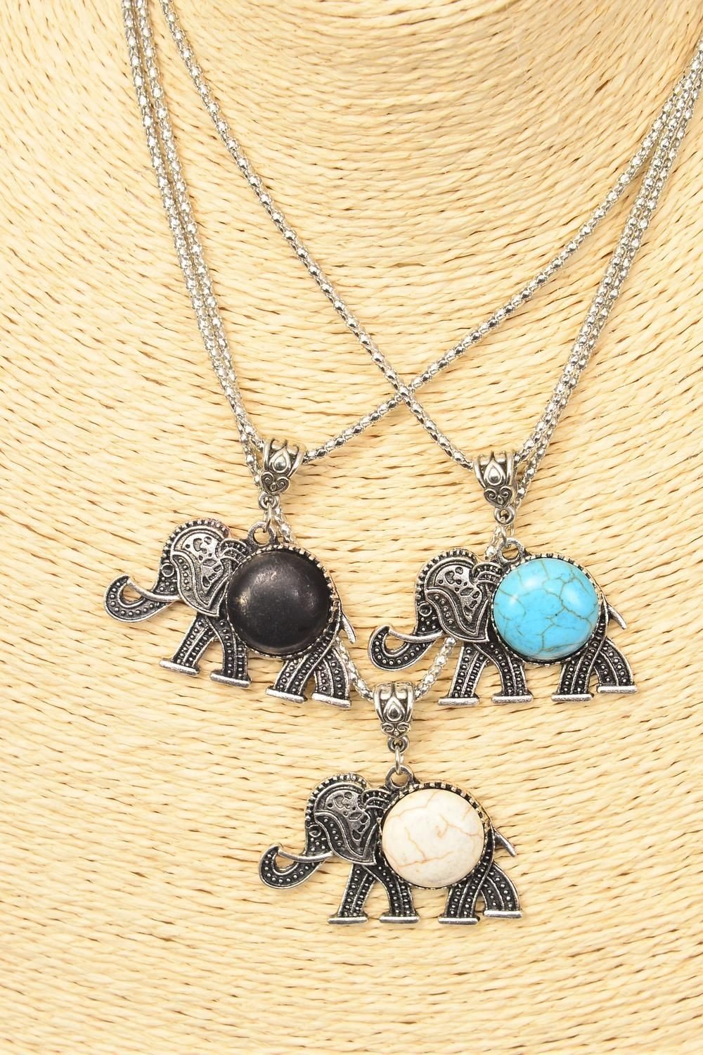 2 Elephant Necklaces -- $7!!