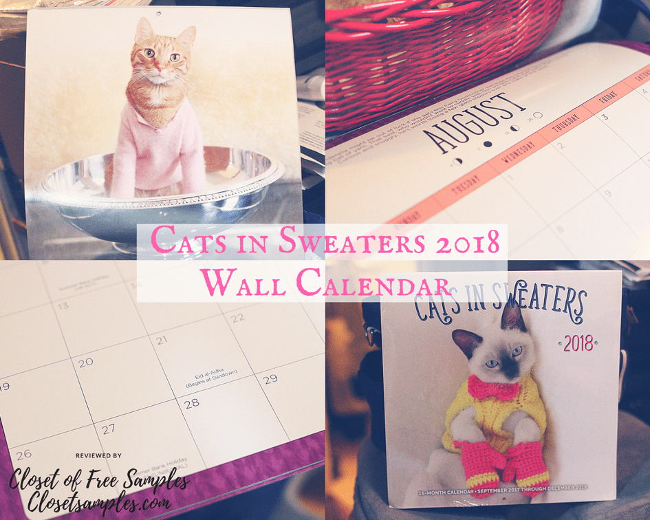 Cats in Sweaters 2018 Wall Calendar.png