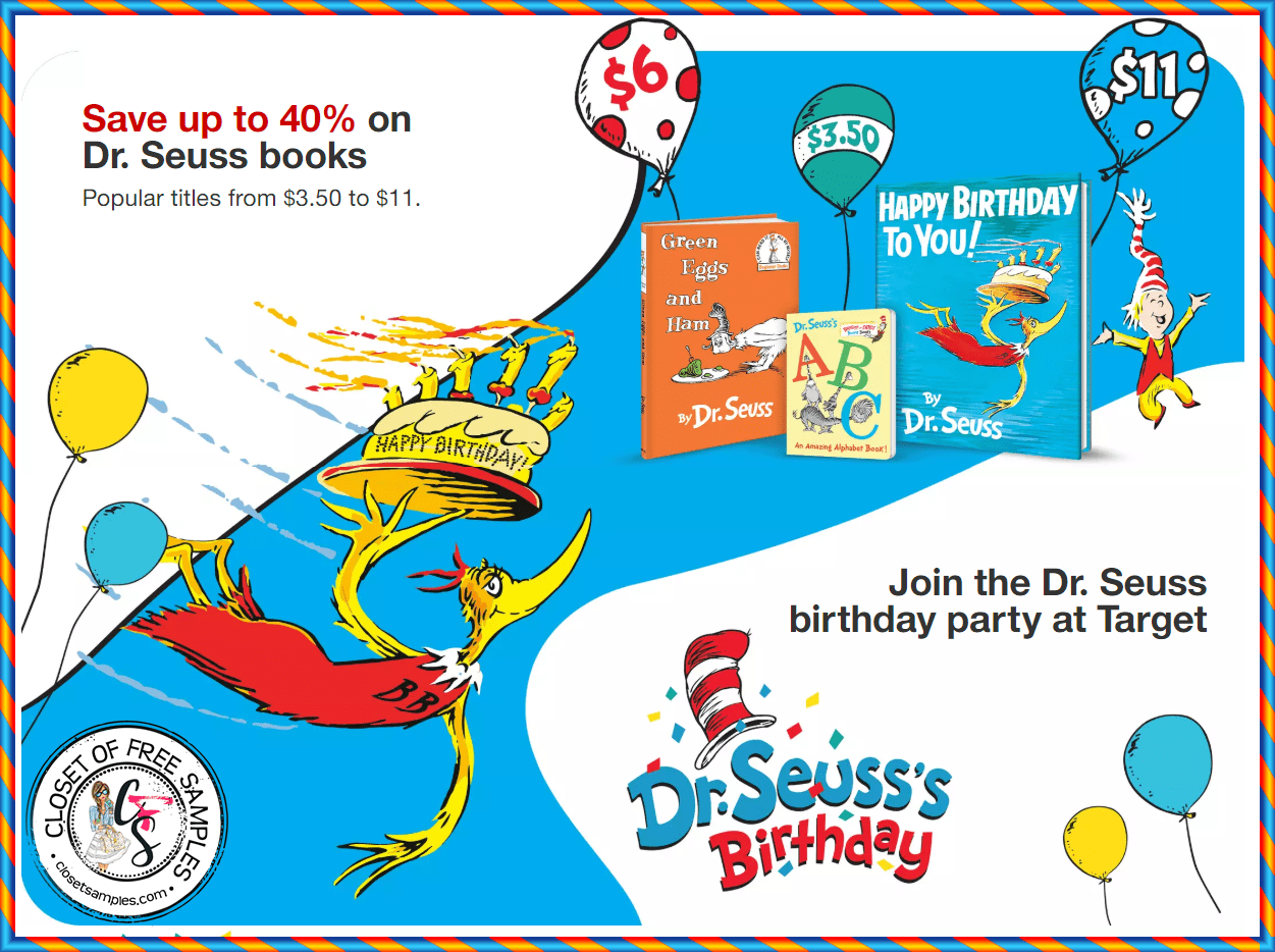Dr. Seuss Books Up to 40% Off.
