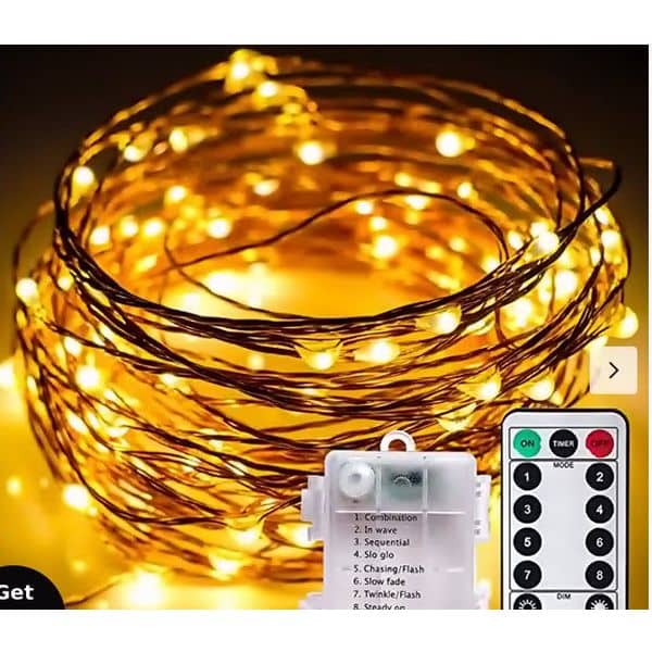 8Pack Outdoor Waterproof 33Foot 100LED Battery Operated String Lights closetsamples