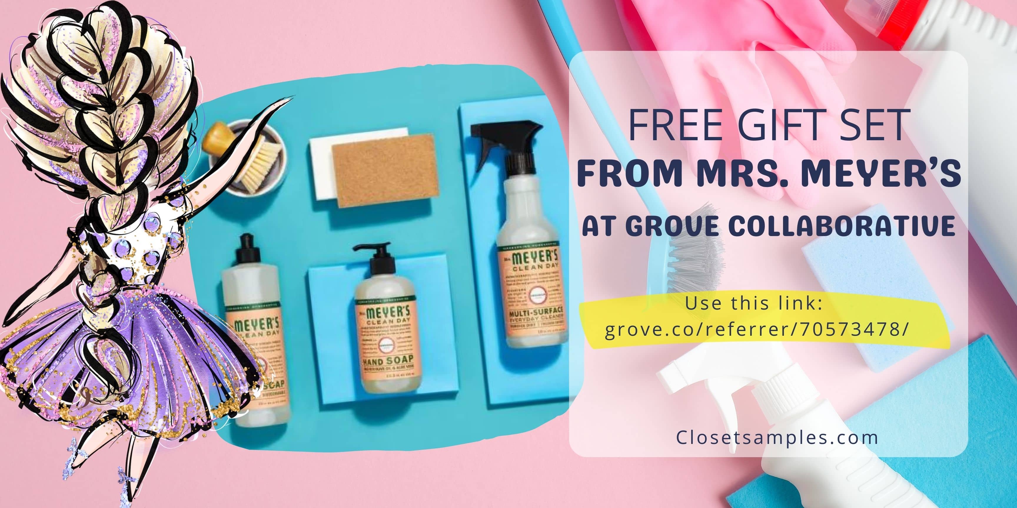 FREE Gift Set from Mrs Meyers at Grove Collaborative closetsamples
