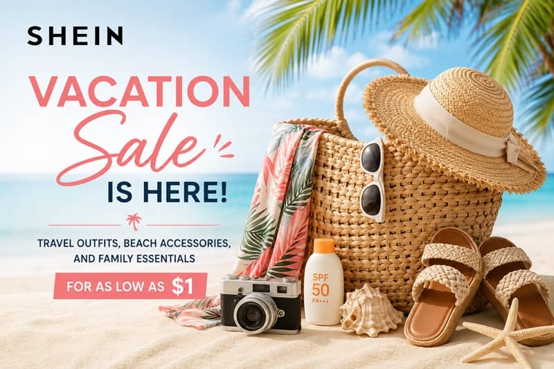 Shein's Vacation Sale Is Here -- Travel Outfits, Beach Accessories, and Family Essentials for as Low as $1