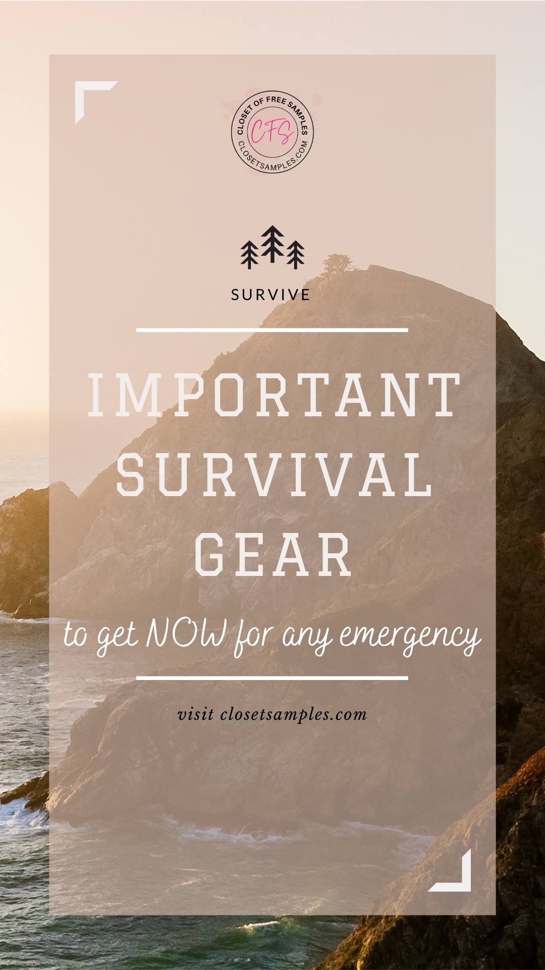 Important Survival Gear to Get NOW for Any Emergency closetsamples Pinterest