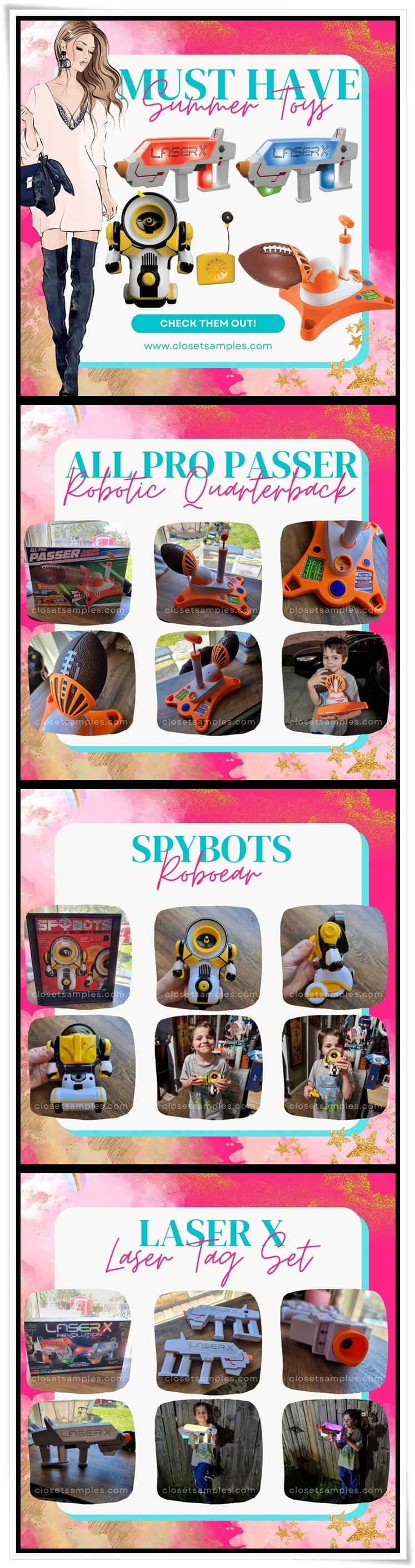 Must Have Family Toys for this Summer review closetsamples All Pro Passer spybot laserx guns Pinterest s