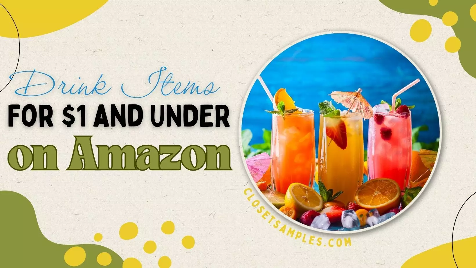 Food 1 and UNDER on Amazon closetsamples drinks